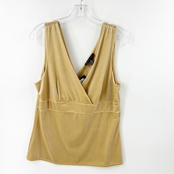 ✅ NWT INC INTERNATIONAL CONCEPTS GOLD VELVET TANK SIZE X-LARGE - Picture 1 of 4